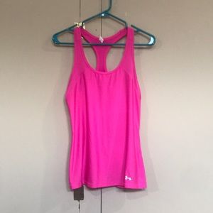 Hot pink Under Armour tank top. Size sm